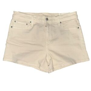 American Eagle Super High Rise Relaxed Denim Shorts Cream Sz 10/30 NWT new